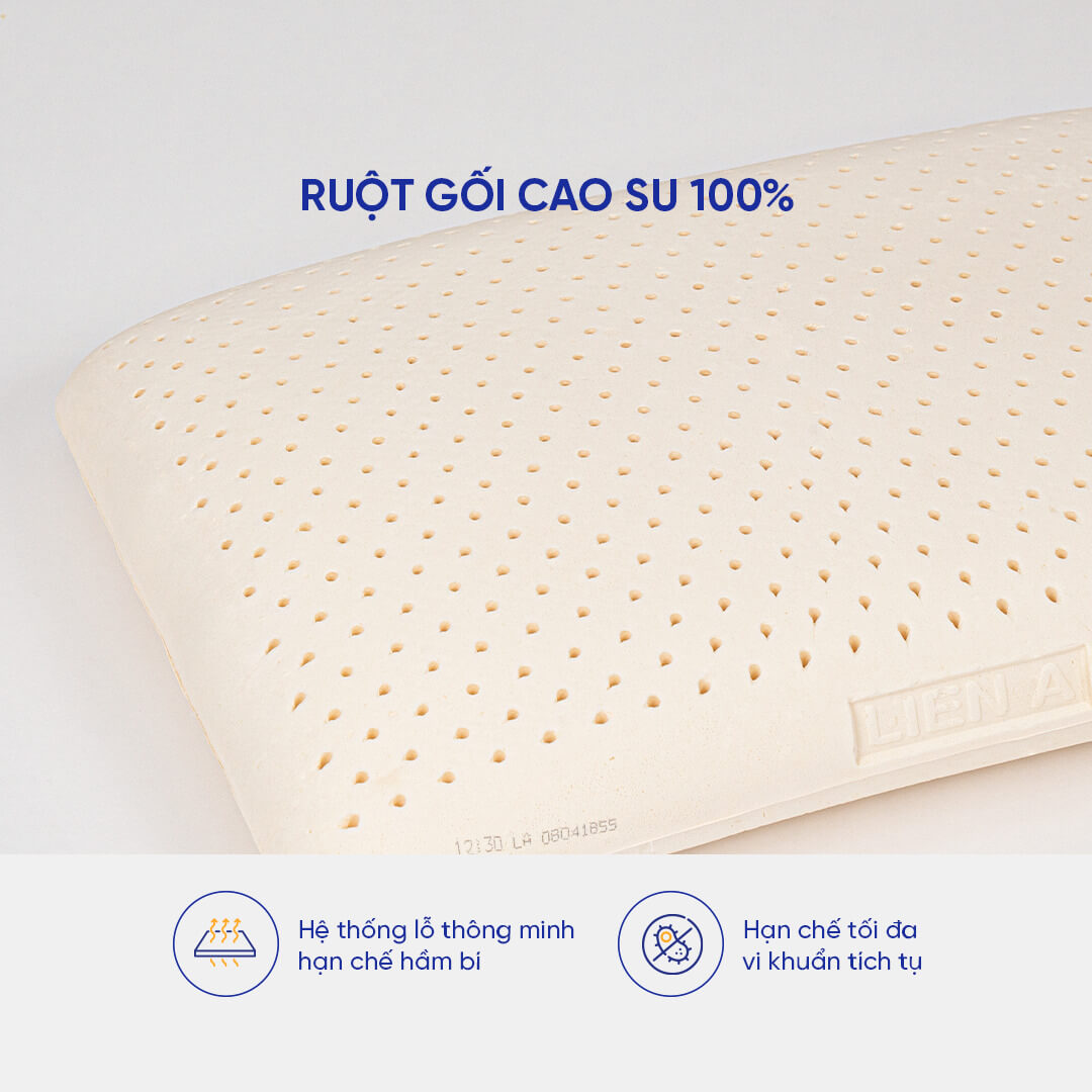 Gối Cao Su Thiên Nhiên 100% Oval Liên Á