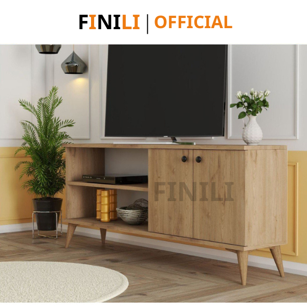 Kệ tivi phòng khách 2 cánh mở phong cách Bắc Âu FINILI FNL02