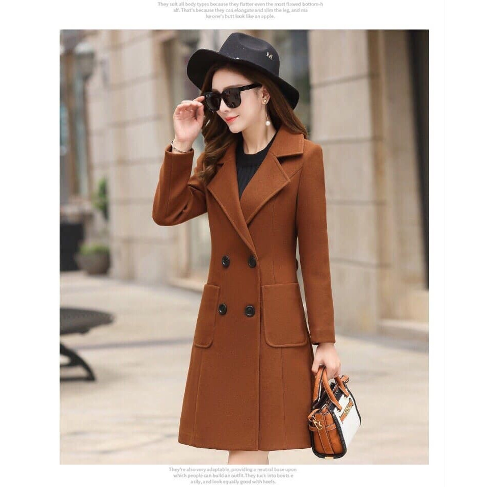 ÁO KHOÁC DẠ CỔ VEST 4 NÚT TÚI HỘP