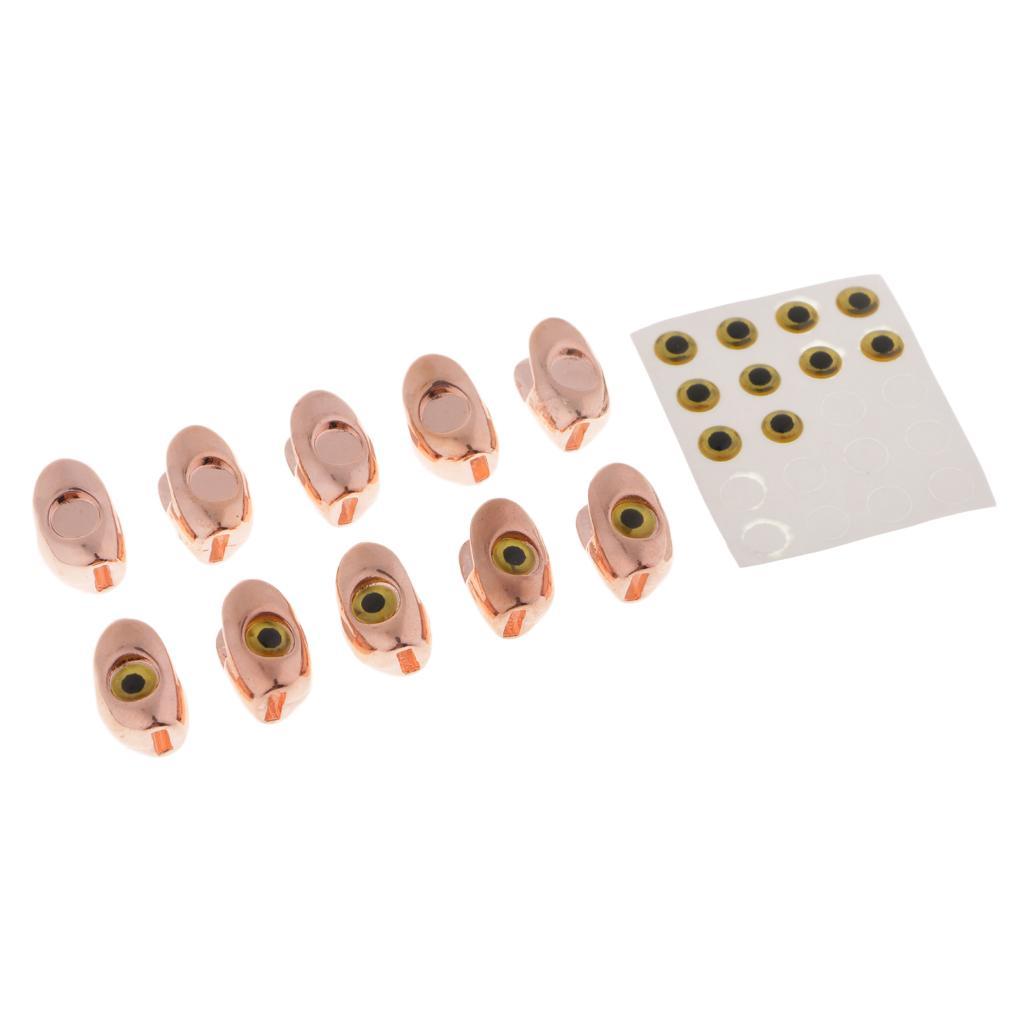 10pcs Fly Tying Copper Beads Fly Tying Skulpin Head Fly Tying Materials