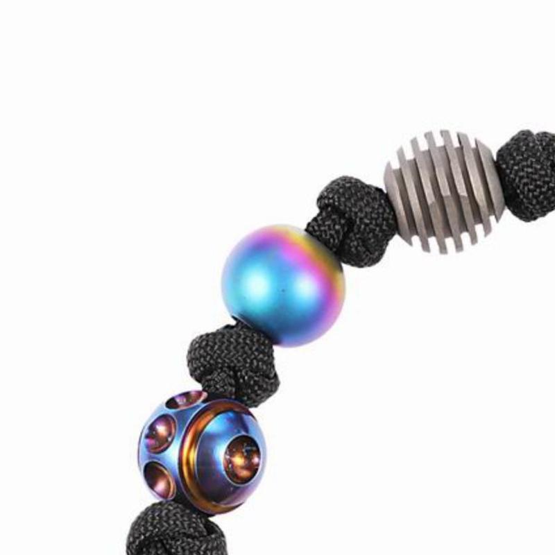 Móc Khóa Xe Hơi Dạng Hạt Bằng Hợp Kim Titan Màu Bạc