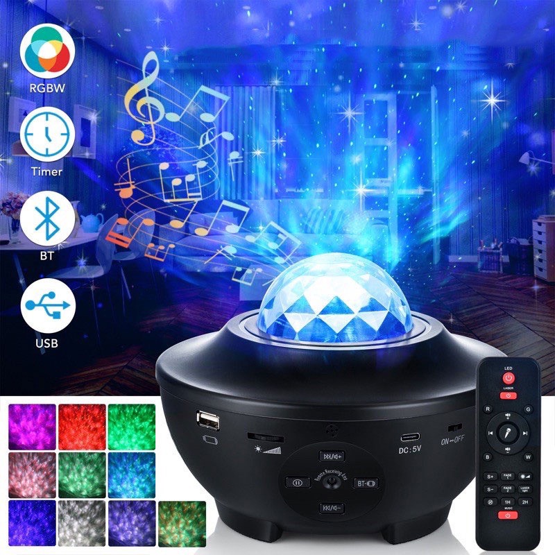 Đèn Chiếu Laser 3D Nháy Theo Nhạc, Sử Dụng Cho Party, Sân Khấu, Vũ Trường, Karaoke, Đèn Phòng Bay, 60 Hiệu Ứng (JA Shop)