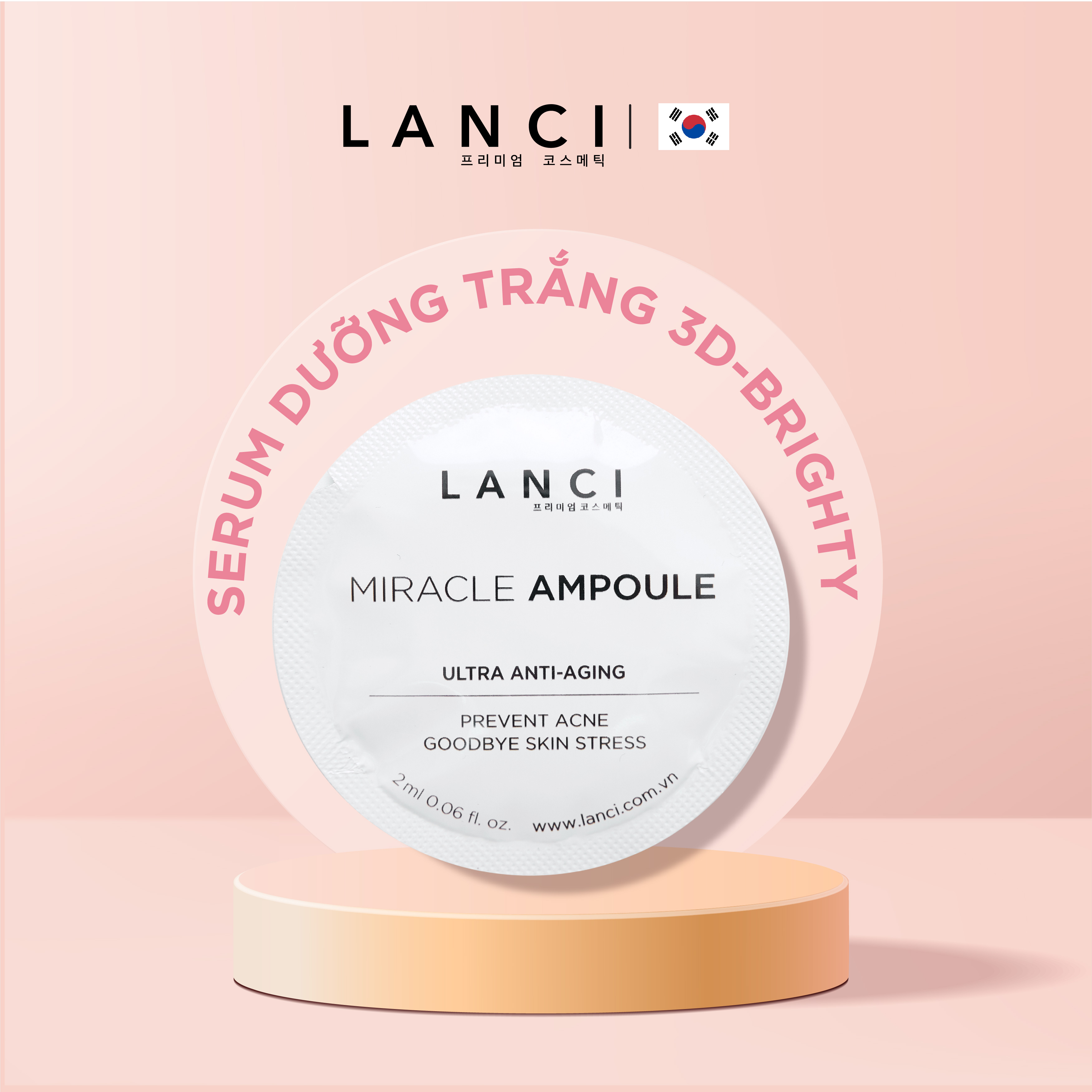 Serum Dưỡng Trắng LANCI Trắng Ngay Sau 1s 2ml