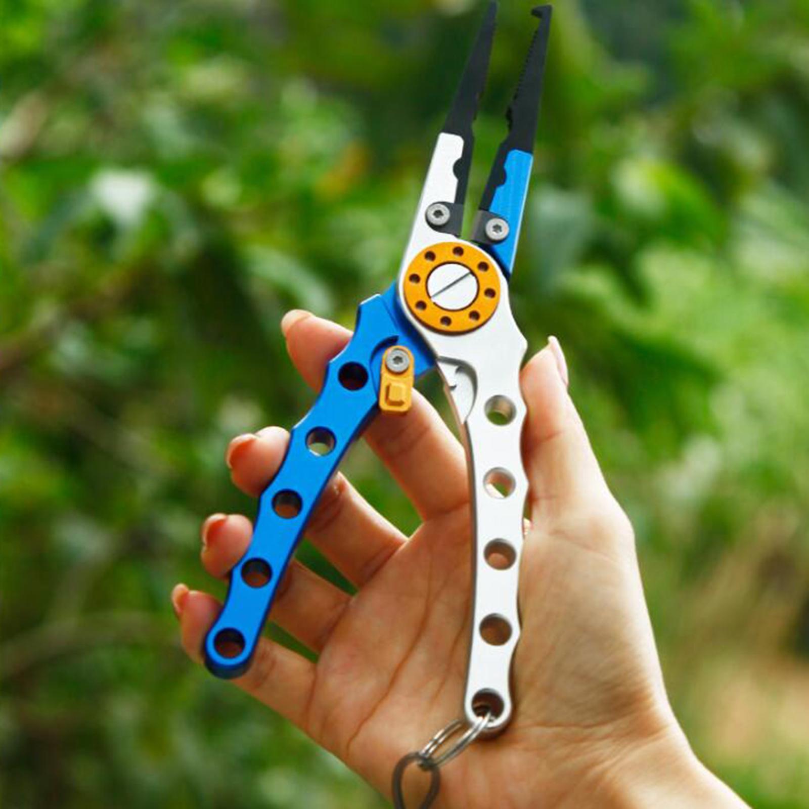Fishing Pliers Fly Fishing Gear Hook Remover, Professional for Freshwater Saltwater Gear Multi Tool Lightweight Braid Line Cutting Scissors
