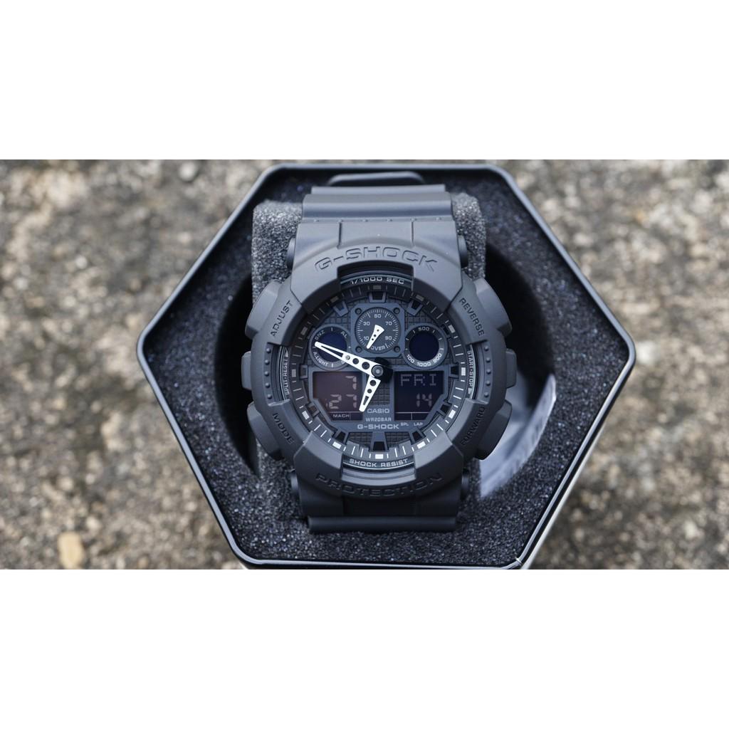 Đồng hồ nam dây nhựa Casio G-Shock chính hãng GA-100-1A1DR