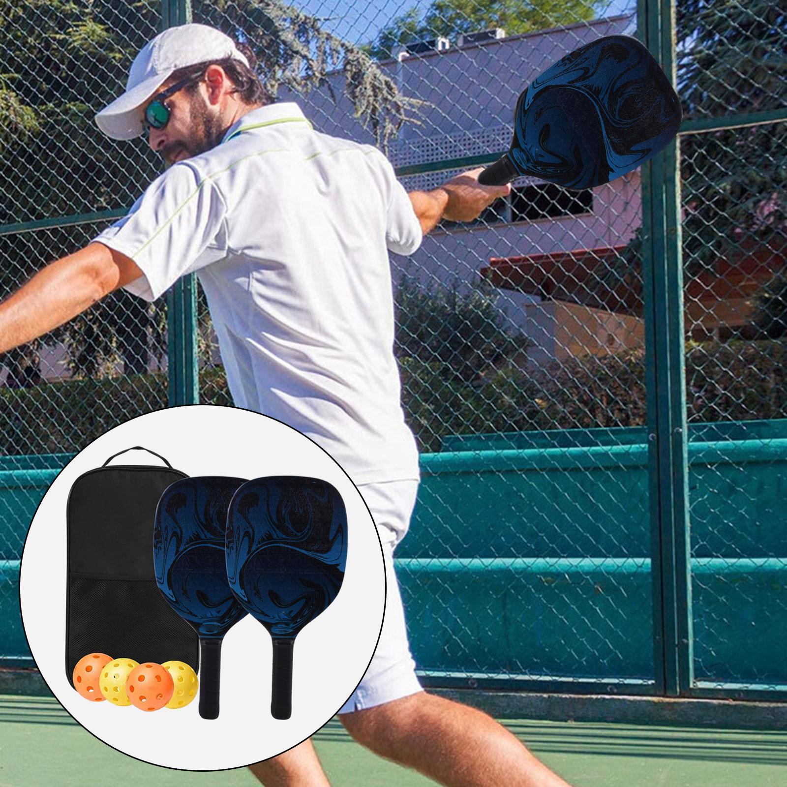 Sports Pickleball Paddles Set with 4 Balls for Indoor and Outdoor Tournament