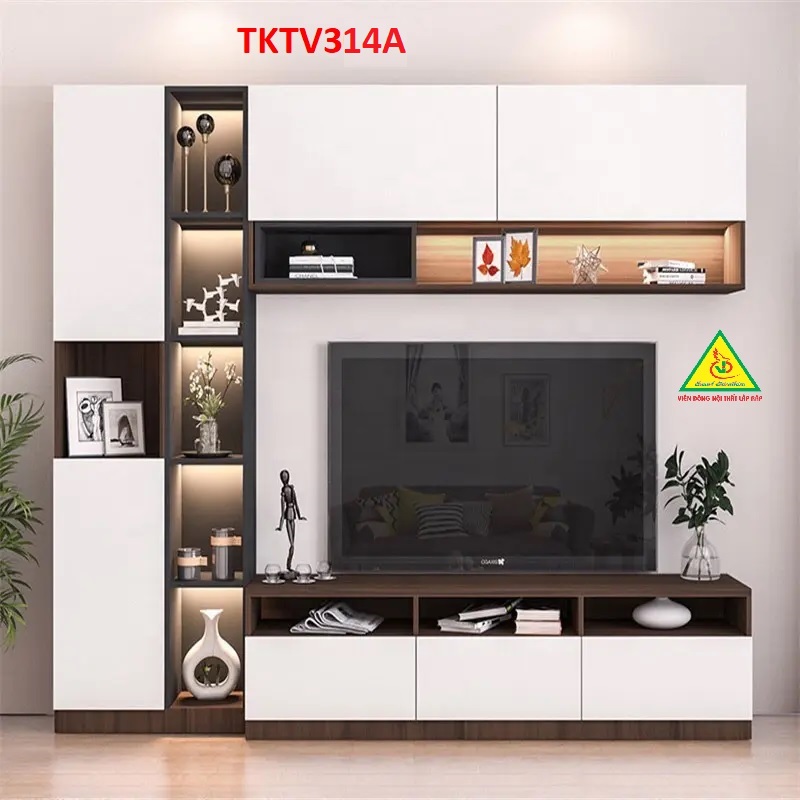 Hình ảnh Tủ kệ tivi trang trí phong cách hiện đại TKTV314 - Nội thất lắp ráp Viendong adv