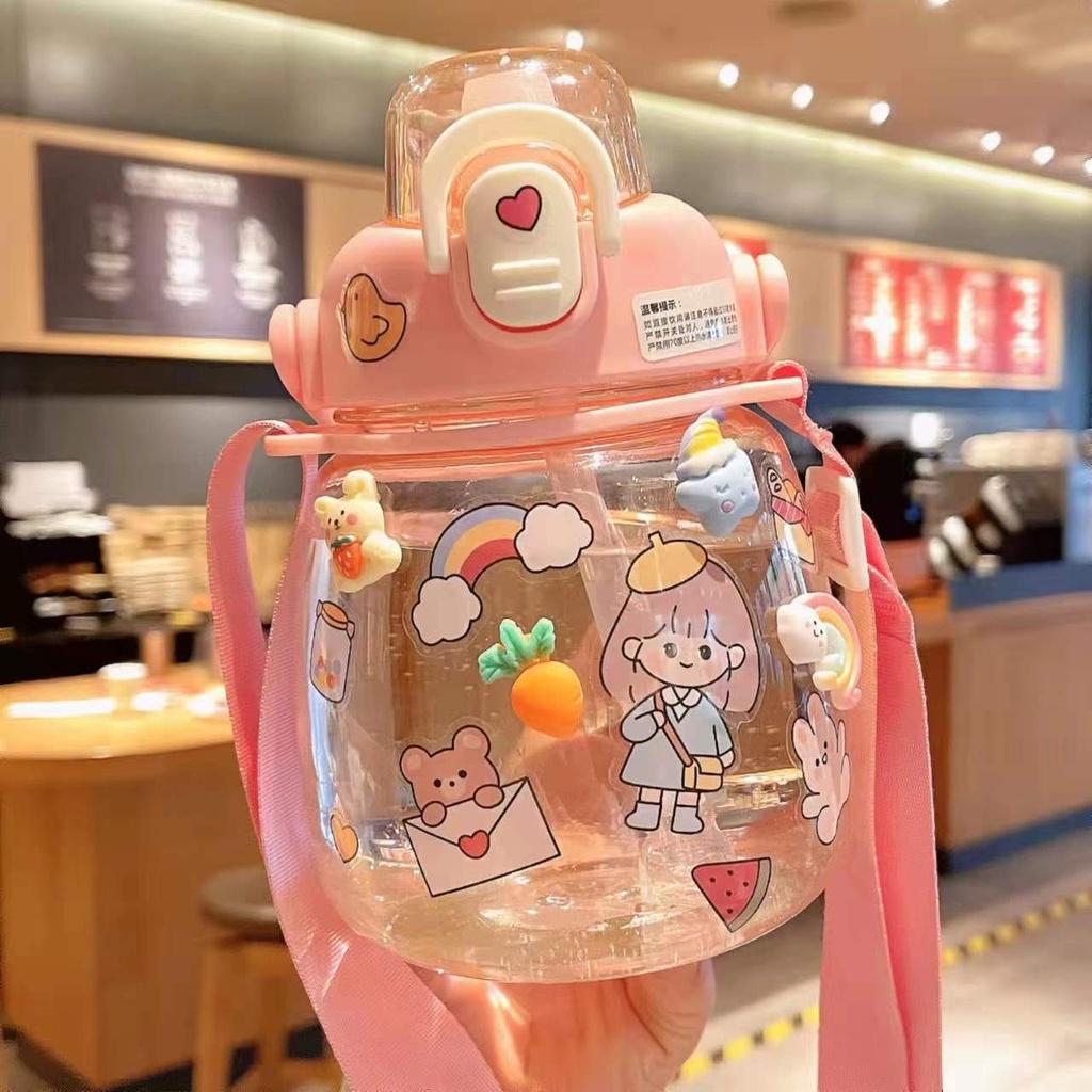 Bình đựng nước 900 ML- Tặng kèm nhiều Sticker