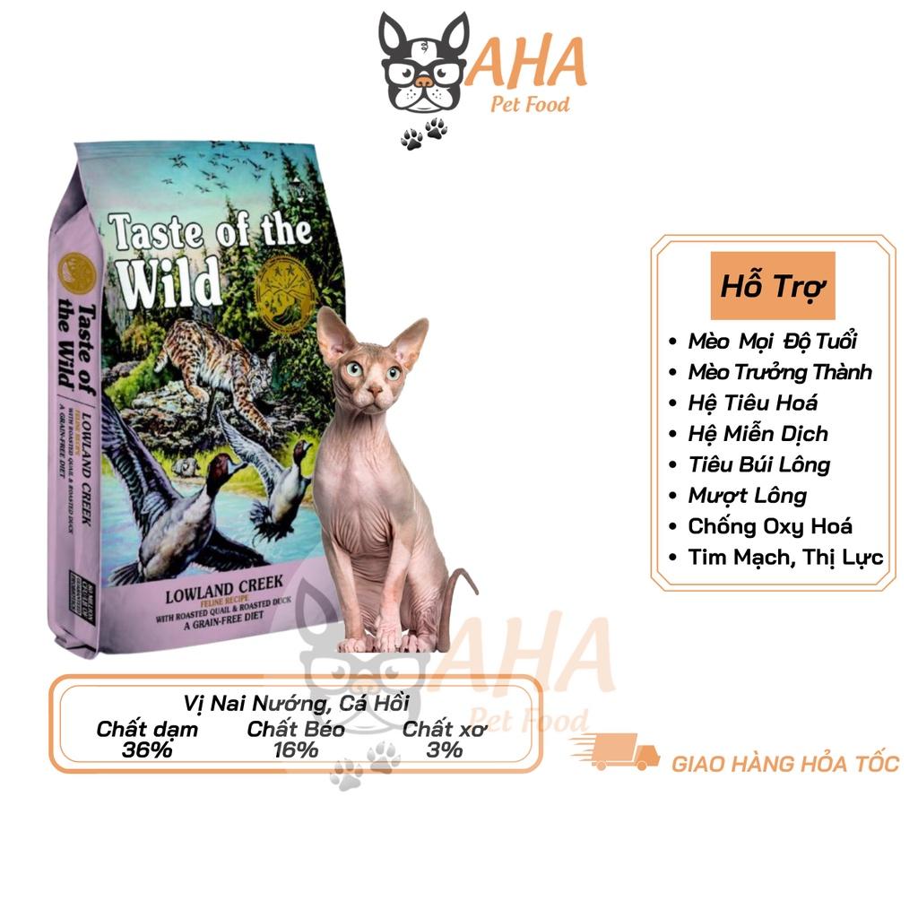 {Mới} Thức Ăn Cho Mèo Không Lông Sphynx Bao 2kg Taste Of Wild Vị Chim Cút Thịt Vịt, Rau Củ Trái Cây Mượt Lông, Búi Lông