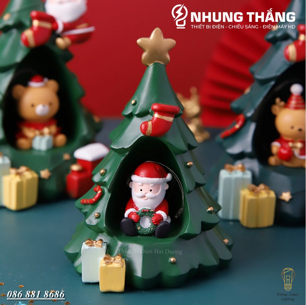 Quà Tặng Giáng Sinh - Nhiều Mẫu Đèn Ngủ Ông Già Noel Và Người Tuyết Siêu Dễ Thương - Trang Trí Giáng Sinh - Dùng Pin