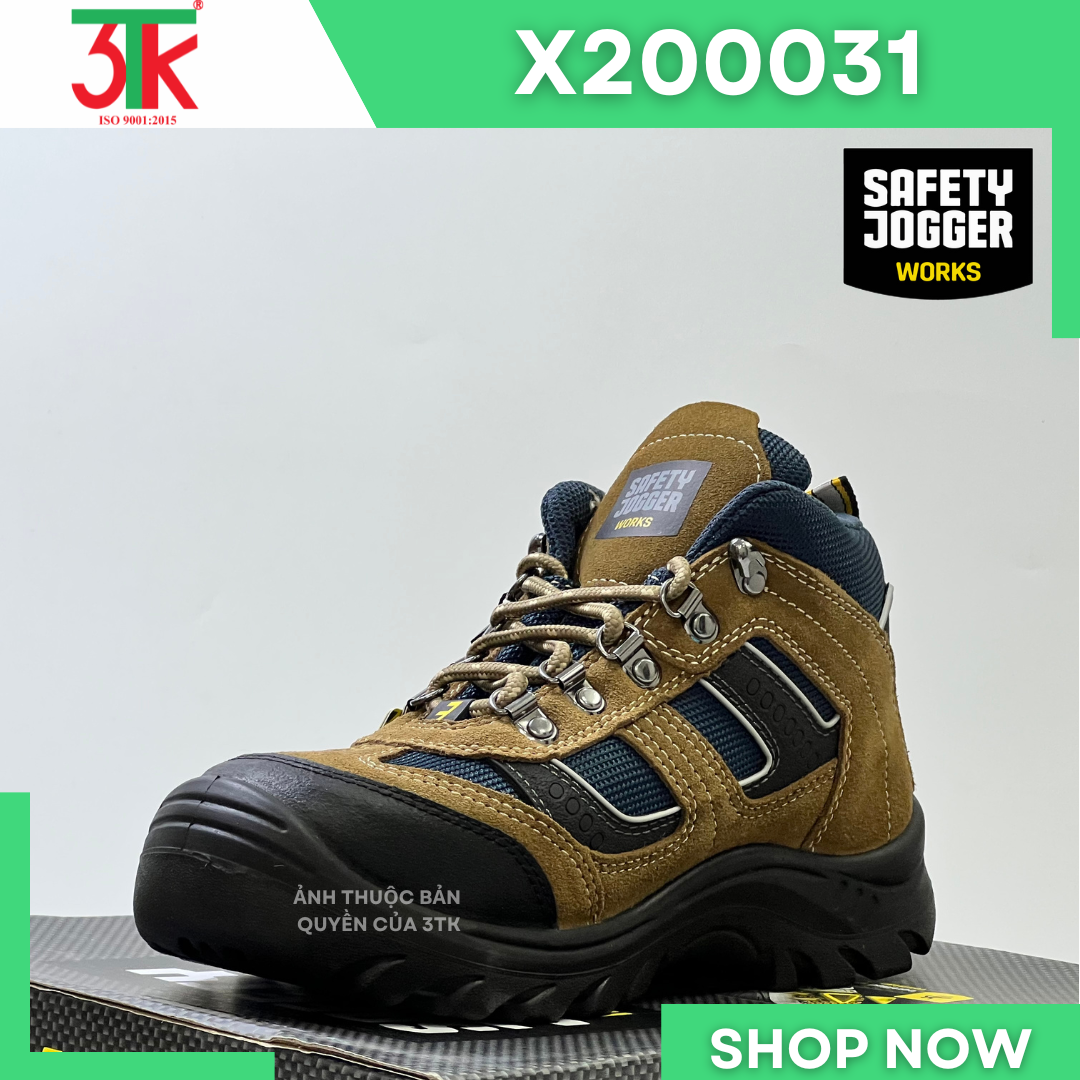 Giày Bảo Hộ Lao Động Safety Jogger X2000 Da Cao Cấp chống đinh Chống Trơn Trượt, Chống Va Đập, Chống Tĩnh Điện Sử Dụng trong Công Trình Xây Dựng