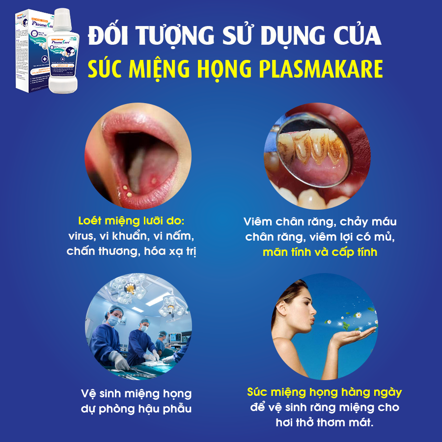 Nước Súc Họng Miệng Nano Bạc PlasmaKare Chai Mini 150ml: Dịu họng, Giảm ho, Sạch đờm
