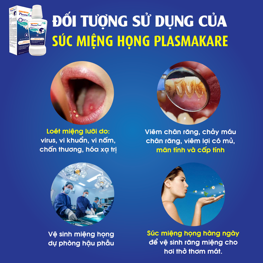 Nước Súc Họng Miệng Nano Bạc PlasmaKare Chai Mini 150ml: Dịu họng, Giảm ho, Sạch đờm [Chính hãng]