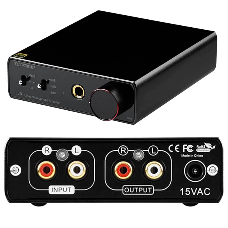 TOPPING L30 Headphone Amplifier 6.35MM NFCA HiFi RCA Hi-Res pre-amp preamplifier for E30 DAC - Hàng Chính Hãng