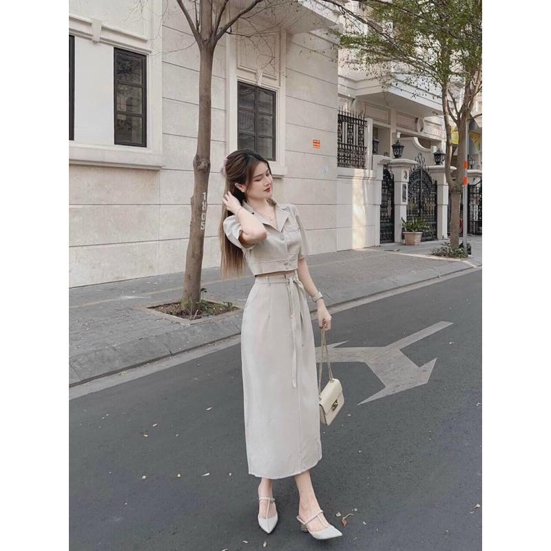 SÉT ÁO CỔ VEST KÈM CHÂN VÁY