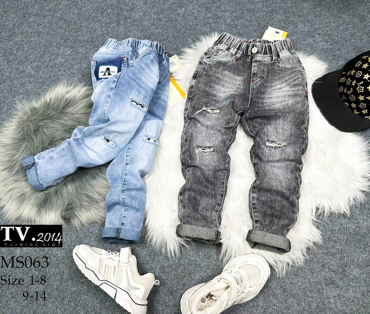 Quần jeans dài cho bé trai phối đồ phong cách từ 12-40kg chất vải co giãn lưng thun dễ mặc