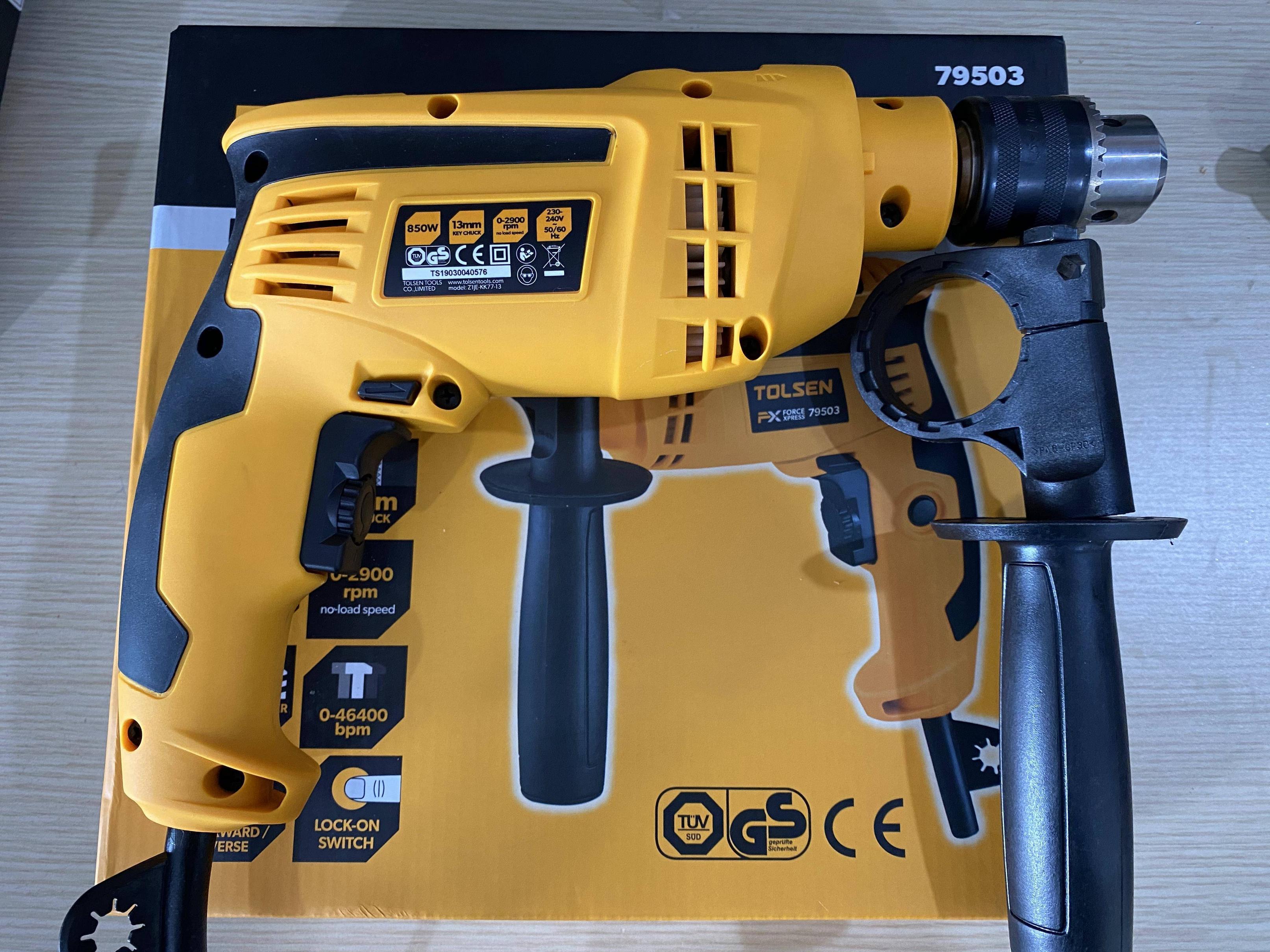 MÁY KHOAN TÁC ĐỘNG 13MM 850W TOLSEN 79503 - HÀNG CHÍNH HÃNG