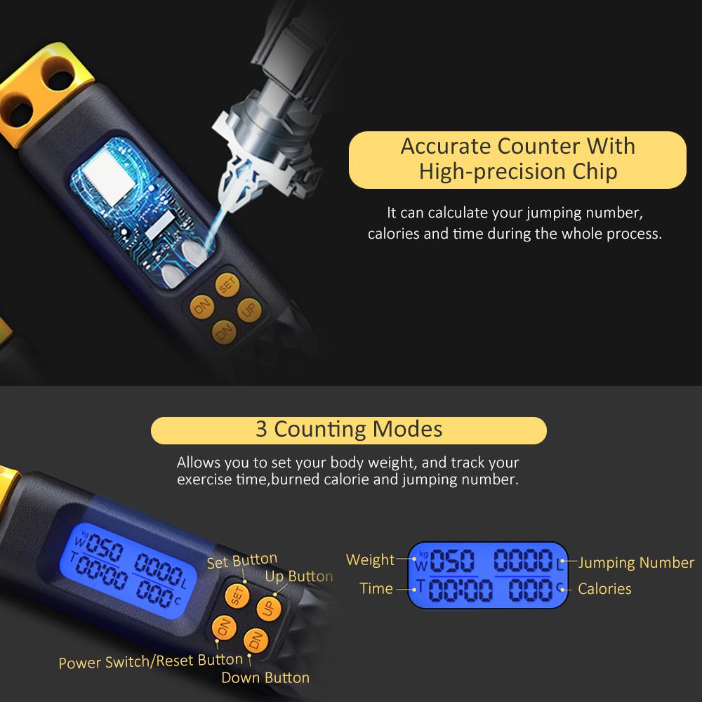 Dây Nhảy Thông Minh Kỹ Thuật Số Đếm Bước Nhảy