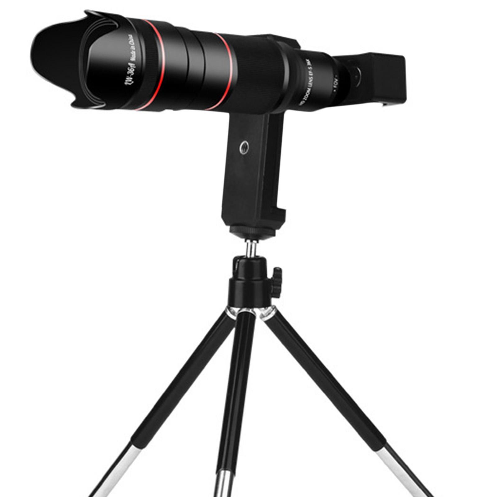 4K Telephoto  Phone Lens with Smartphone Tripod Holder