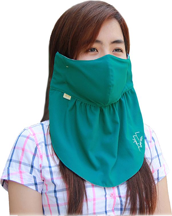 Khẩu trang lớn chống nắng UPF50+ dark green Zigzag MAS00407