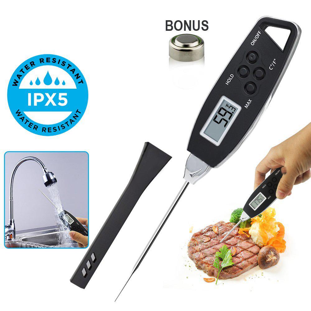 Nhiệt kế thực phẩm nhà bếp khi nấu ăn ngoài trời, BBQ, không thấm nước