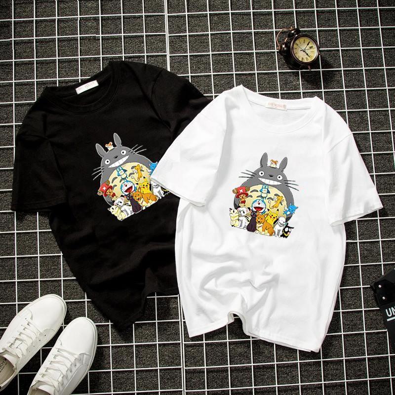 Áo phông nam nữ họa tiết hoạt hình dễ thương form rộng vải dày mịn 2020T2868