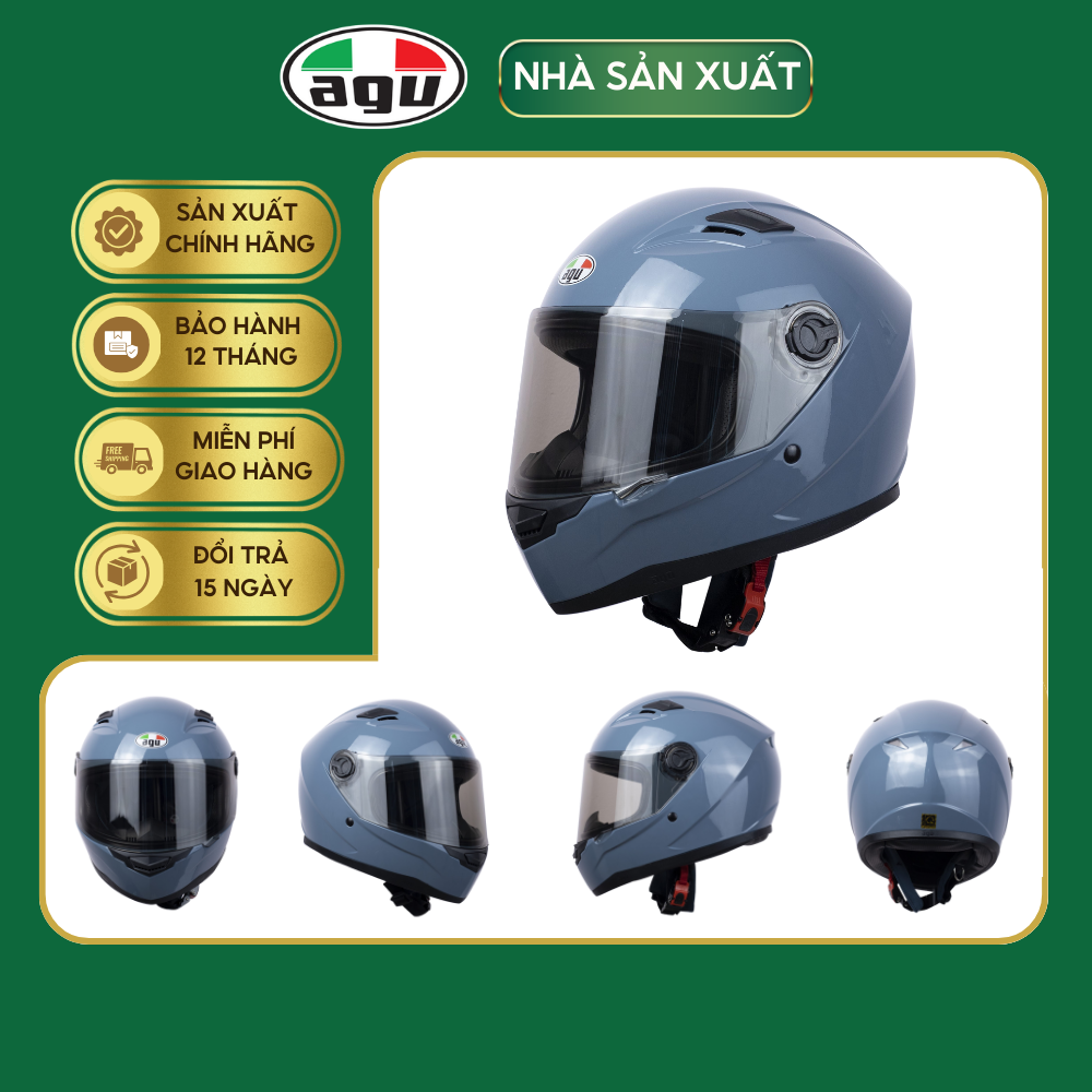 Mũ Bảo Hiểm Fullface AGU A138 - Tặng Túi Vải - Hàng Chính Hãng Bảo Hành 12 Tháng - Sản Phẩm Thời Trang Và Cao Cấp