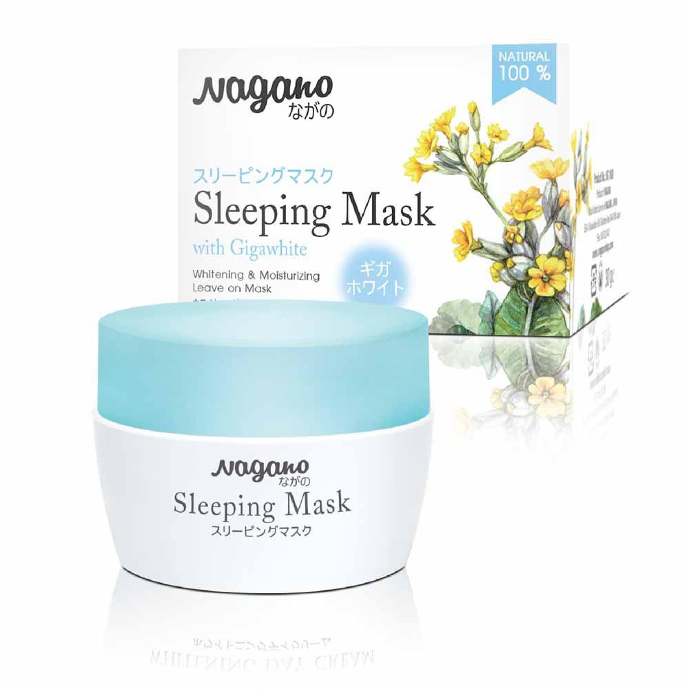 Hình ảnh Mặt Nạ Ngủ Với Gigawhite Và Collagen Nagano 30g - Sleeping Mask Nagano 30g - Thành phần Collagen và Gigawhite  giúp làm trắng và trẻ hóa làn da