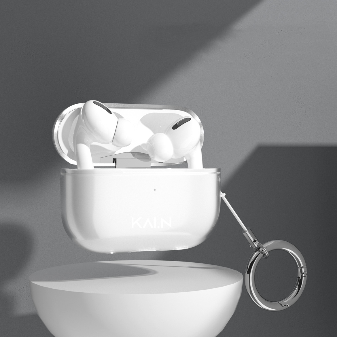 Case Ốp Cho Airpods PRO 2 Kai.N Ultra Clear Trong Suốt Kèm Móc Treo_ Hàng chính hãng
