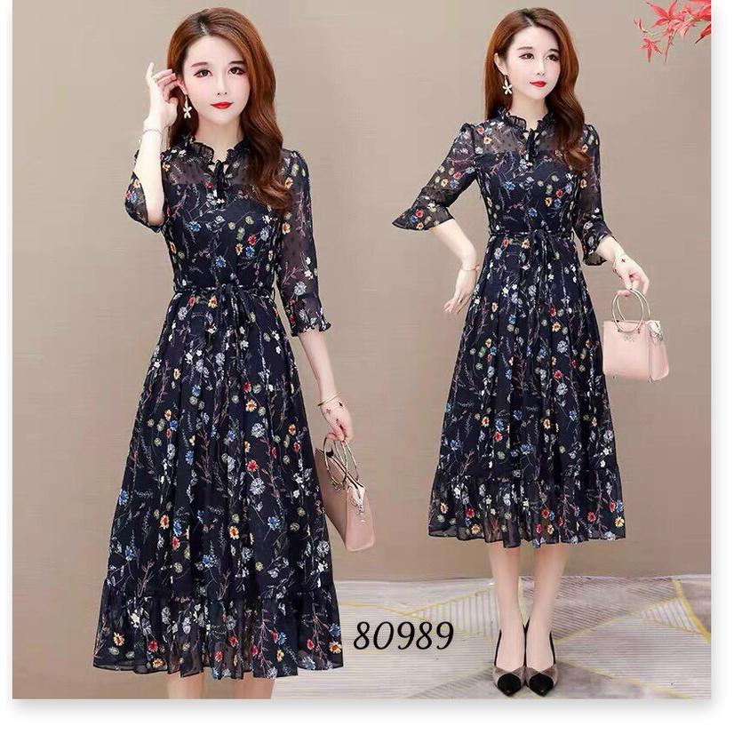 ĐẦM LỤA HOA NỮ CỰC HOT SANG TRỌNG