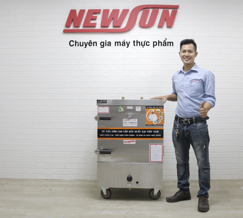 Tủ Nấu Cơm Điện Gas 6 Khay NEWSUN - Hàng Chính Hãng