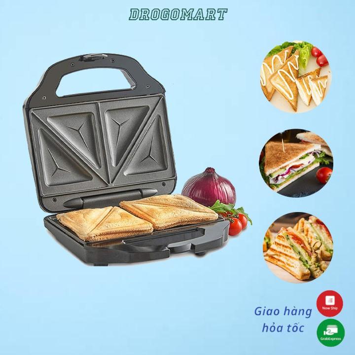 Máy kẹp bánh mì sáng, Máy ép bánh Sandwich Nikai - kẹp nướng bánh bảo hành 6 tháng