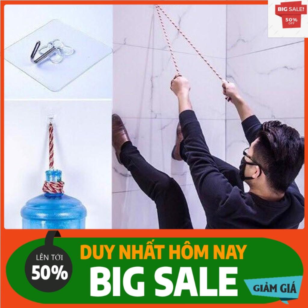 Móc dán tường siêu dính kích thước 6 x 6cm - Miếng Hít Dán Tường Chịu Lực 10KG Hình Trong Suốt Tiện Ích