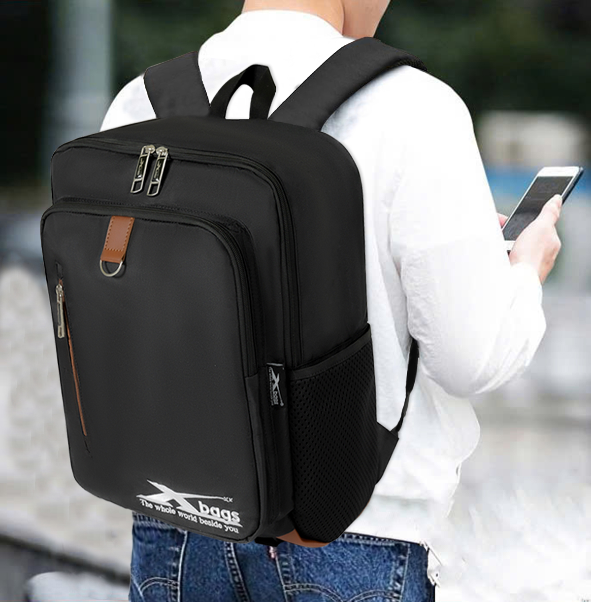 Ba lô học sinh trung học, balo đựng laptop 14 inch thời trang XBAGS Xb 3101