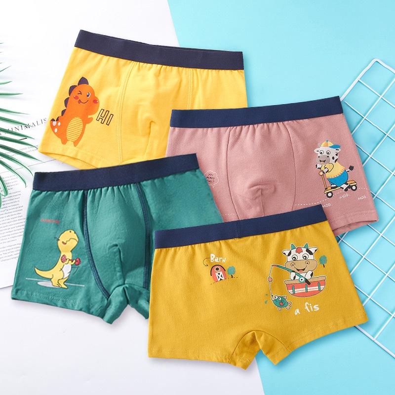 Quần lót bé trai 2 đến 9 tuổi quần chip trẻ em kháng khuẩn boxer sịp đùi cotton cao cấp nhập khẩu giao mẫu ngẫu nhiên