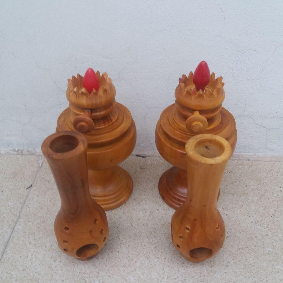Đèn thờ gỗ mít kích thước cao 41cmx11cmx11cm