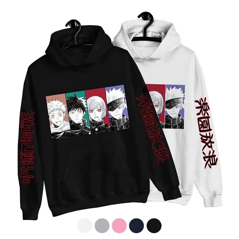 Áo Hoodie Tay Dài In Hình Anime Jujutsu Kaisen