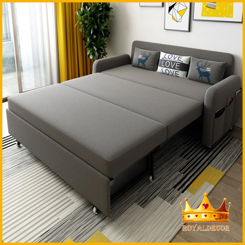 Giường sofa thông minh Gấp gọn - Ghế sofa đa năng nệm cao su chống lún - RoyaldecorHN