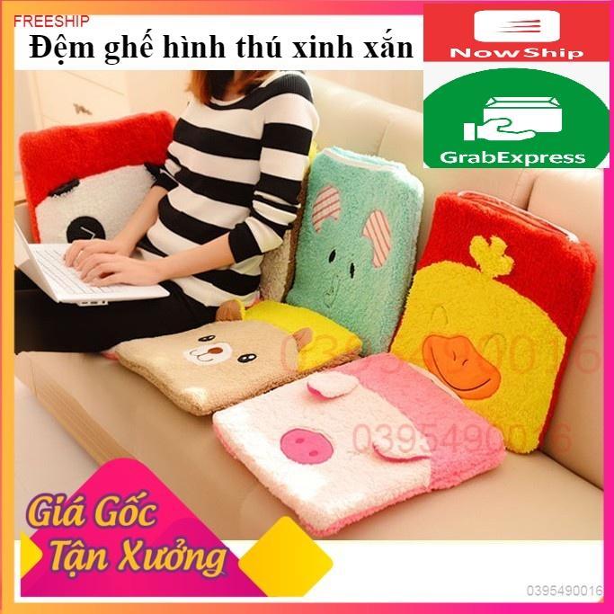 Đệm ghế hình thú xinh xắn, hình vuông cute dễ thương trang trí lót ngồi, tựa lưng thư giãn, nghỉ ngơi. - NGẨU NHIÊN