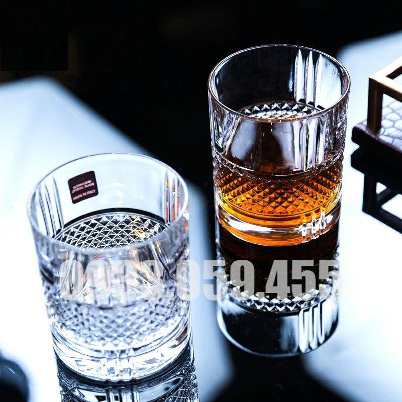 Ly uống rượu Tây thủy pha lê cao cấp 300ML, cốc uống rượu whisky glass