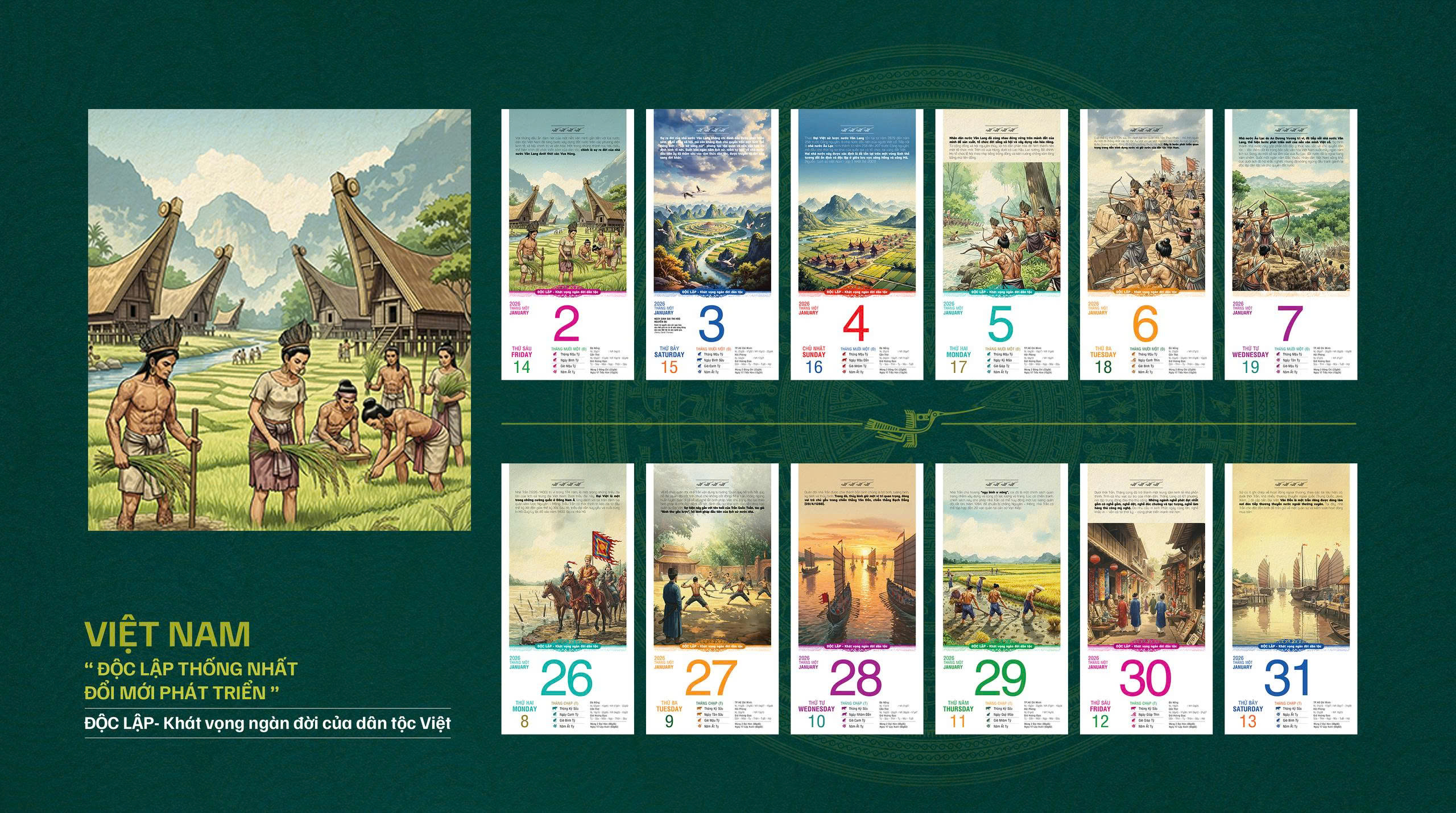 LỊCH TƯỜNG : VIỆT NAM “ĐỘC LẬP THỐNG NHẤT ĐỔI MỚI PHÁT TRIỂN” – Liên Việt Books