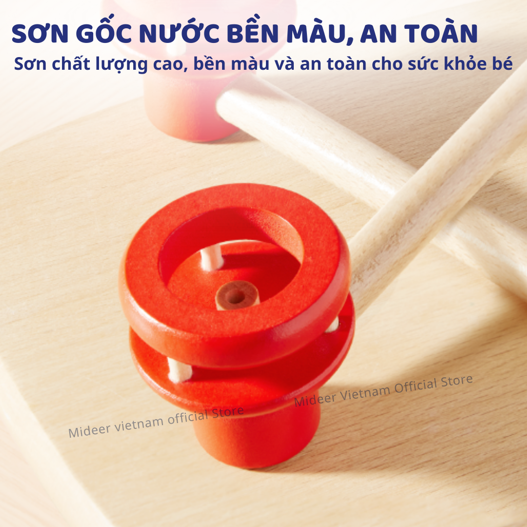 Bộ thổi bóng nổi Mideer Floating Ball Game, đồ chơi trí tuệ cho bé