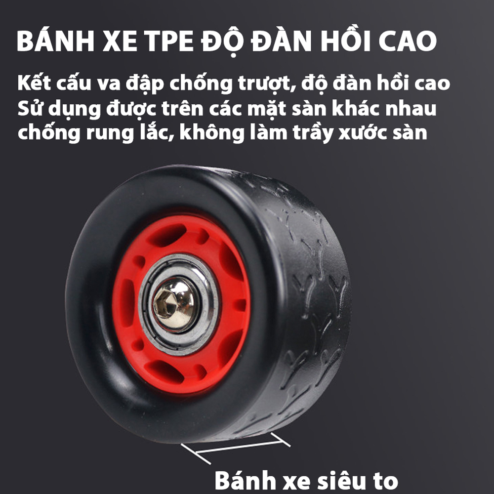 Con lăn 4 bánh tập cơ bụng cao cấp, tiện lợi khi tập ở nhà, văn phòng EROS