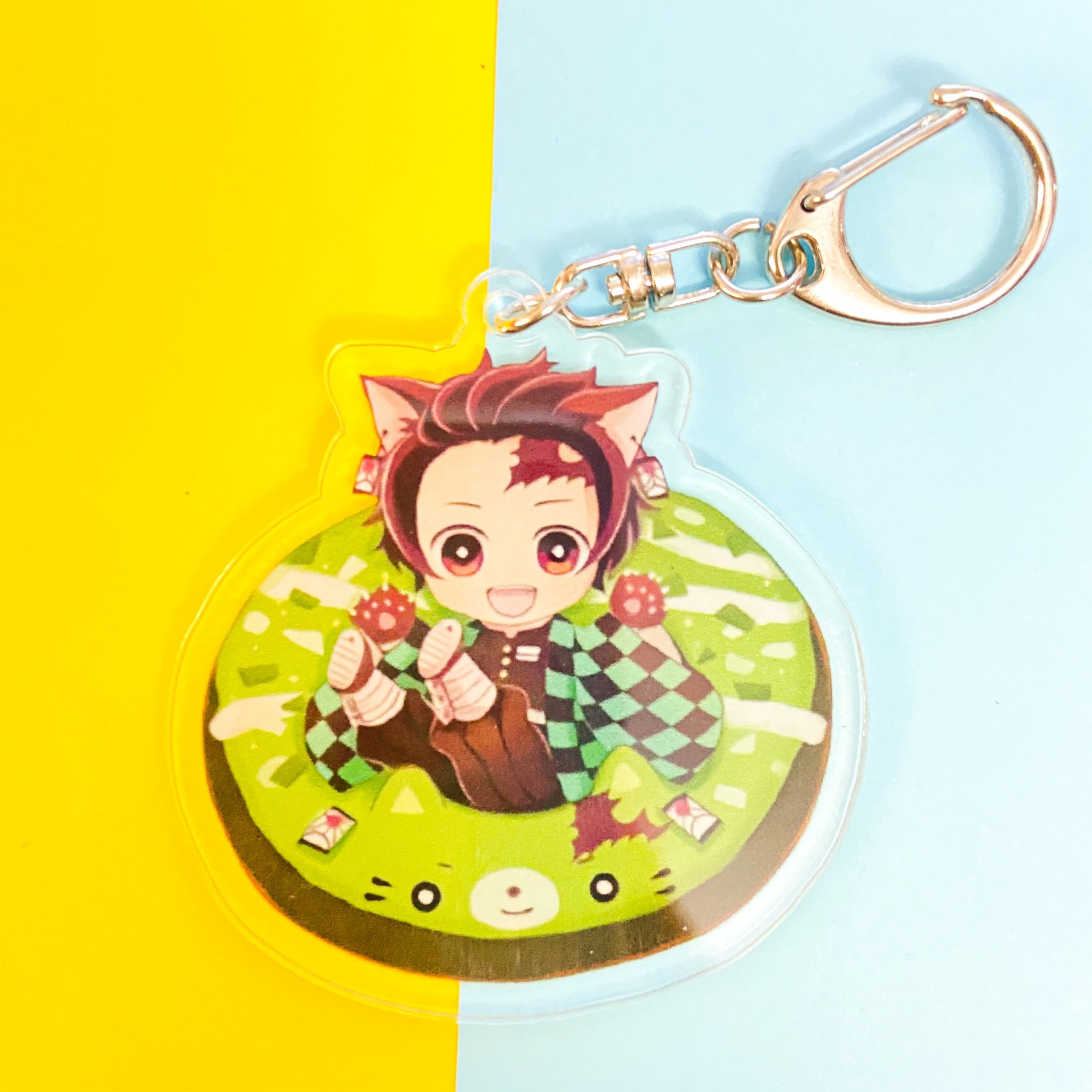 ( Mica trong acrylic ) Móc khóa KIMETSU NO YAIBA THANH GƯƠM DIỆT QUỶ VER PHAO BƠI quà tặng xinh xắn dễ thương in hình anime chibi (MẪU GIAO NGẪU NHIÊN)