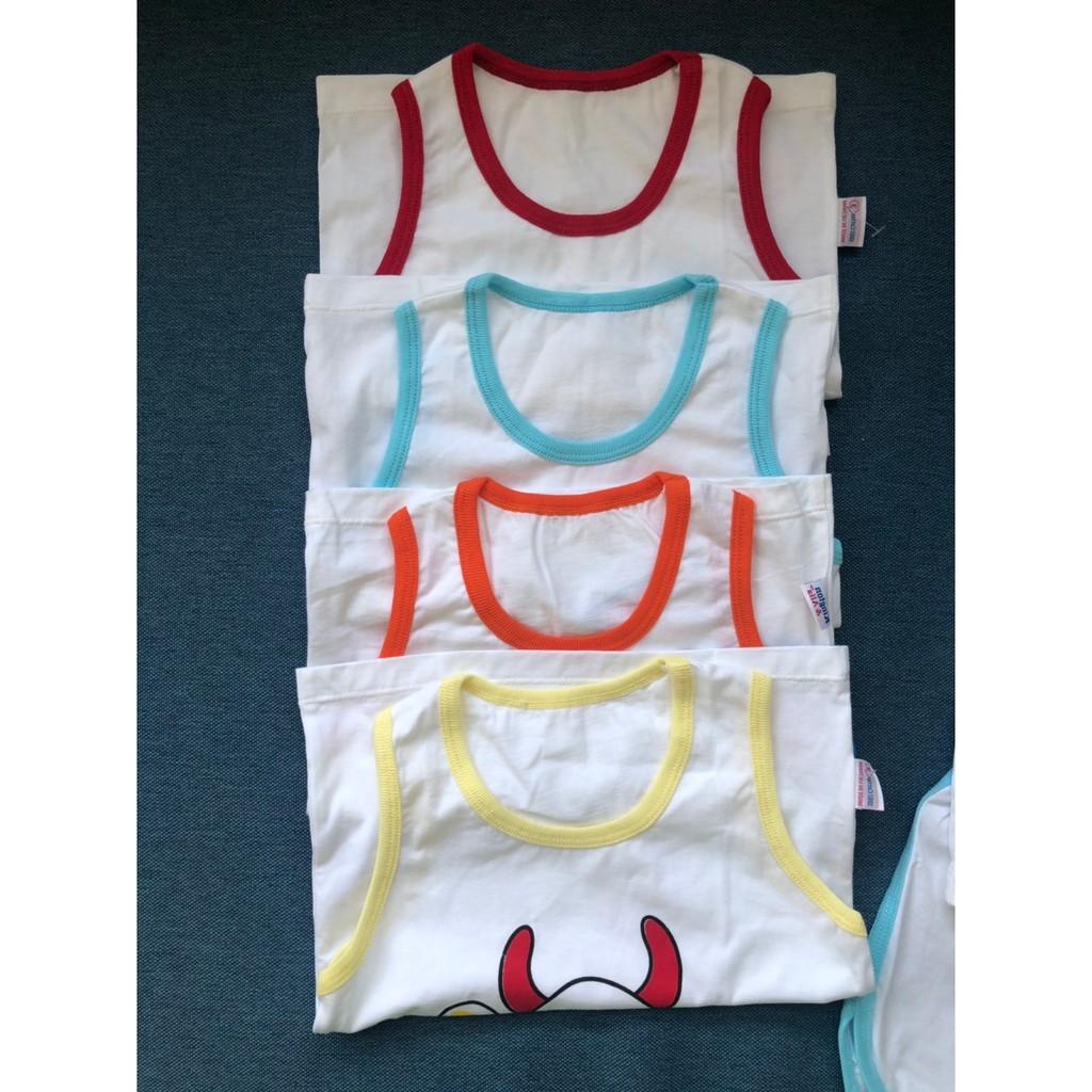 Đồ bộ ba lỗ cho bé trai và bé gái chất vải 100% cotton ,đủ size cho bé từ sơ sinh đến 15kg - 1 bộ