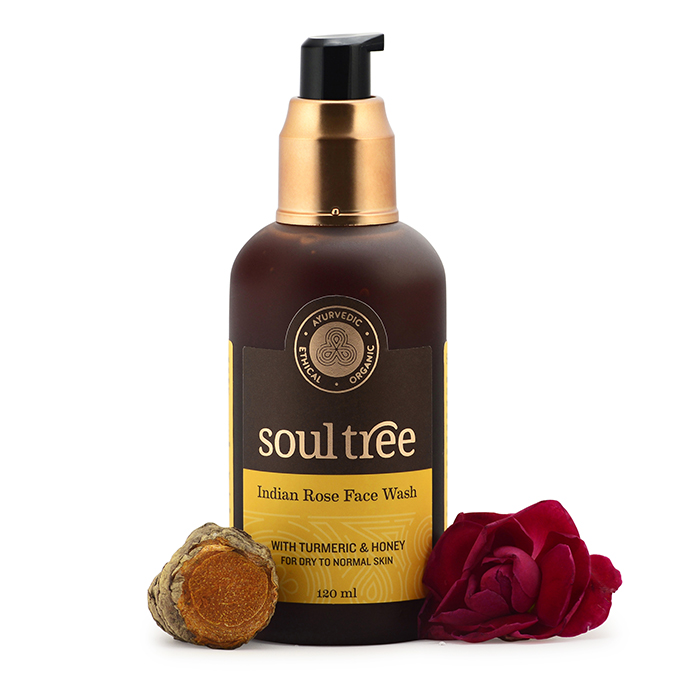 Sữa Rửa Mặt Hoa Hồng Sạch Da - Dưỡng Ẩm Dành Cho Da Thường, Khô Soultree India Rose Facewash 120ml