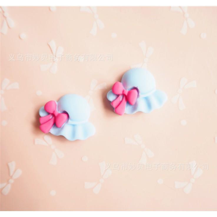 HN * Charm mô hình mũ vải xinh cho các bạn trang trí vỏ ốp điện thoại, làm Jibbitz, DIY