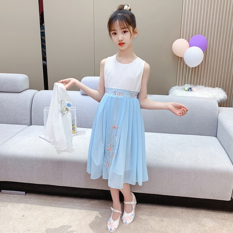 Đầm cách tân cổ trang bé gái gồm áo khoác từ 2 - 6 tuổi