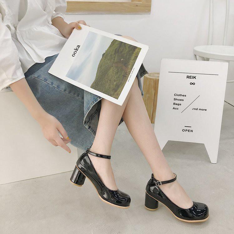 Giày Búp Bê Nữ Mũi Tròn Đế Dày Thời Trang Hàn Quốc Xinh Xắn