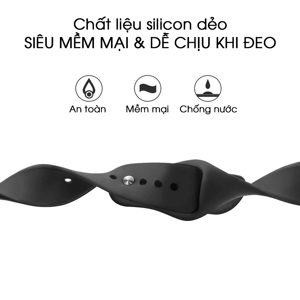 Dây đeo đồng hồ Haylou RT2 / GS / GST / RS4 Plus / LS05 / LS05S / LS10 / LS02 chốt tháo nhanh thay thế silicon mềm mại - hàng chính hãng Handtown